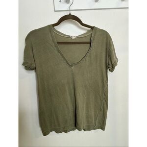 Alex Mill Prospect V Neck Shirt | Green in XS